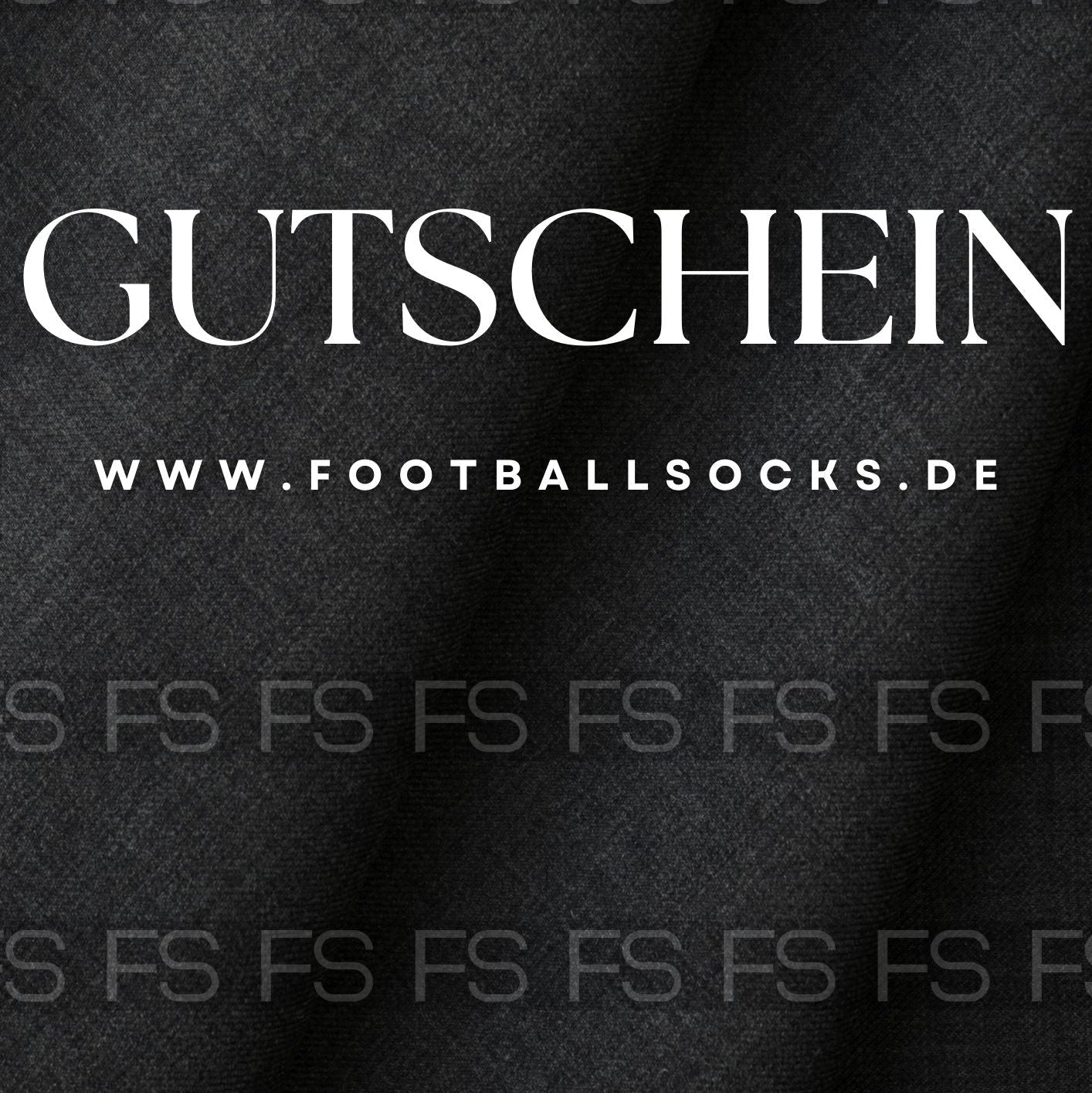 Bild vom Gutschein mit Schrift: Gutschein, www.footballsocks.de