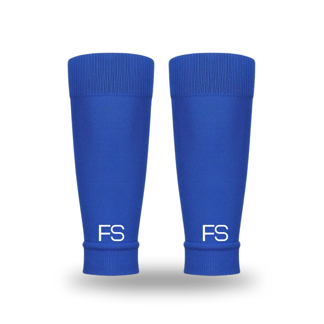 Blaue offene Stutzen mit weißen FS Logo unten