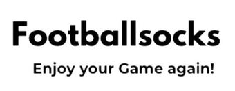 FS Logo- weißer Hntergrund, schwarze Schrift mit Buchstaben: Footballsocks- Enjoy your Game Again